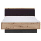 CARRYHOME Postelja Raven, Barva Hrasta, Temno Siva, 140x200 | Shoptok.si