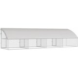  Kavez za piliće 4 pcs Srebrno 800 x 200 x 200 cm Cinkani čelik | shoptok.hr