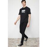 Trendyol Men's Black Relaxed Photo Printed 100% Cotton T-shirt Cene