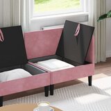  Set namještaja za dnevni boravak 3 pcs Ružičasta Baršun | shoptok.hr