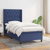  Krevet s oprugama i madracem plavi 80x200 cm od tkanine | shoptok.hr