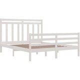 Posteljni okvir bel iz trdnega lesa 160x200 cm, (20685099) | Shoptok.si