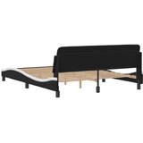  Okvir za krevet Dover crno-bijeli 160x200 cm umjetna koža | Eponuda.com