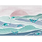  Foto tapeta - Fish on the waves 147x105 Samoljepljiva | shoptok.hr