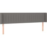  Posteljno vzglavje temno sivo 183x16x78/88 cm blago, (20793823) | Shoptok.si