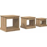  Kava Stol 3 pcs Umjetnički hrast Konstruirano drvo | shoptok.hr