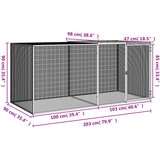  Kavez za kokoši s krovom antracit 203x98x90 cm pocinčani čelik | shoptok.hr