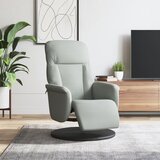 vidaXL Naslanjač z oporo za noge svetlo siv žamet | Shoptok.si