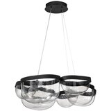Nova Luce Mat crna željezna LED viseća svjetiljka s mogućnosti zatamnjivanja sa staklenim sjenilom ø 83 cm Clair – | shoptok.hr