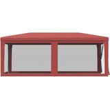 Šator za zabave sa 6 mrežastih bočnih zidova crveni 3x6 m HDPE | shoptok.hr