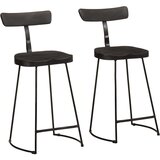 vidaXL barski stolci 2 kom crni 49x43x88 cm masivnog drva manga | shoptok.hr