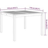 vidaXL 3-dijelni vrtni blagovaonski set od masivnog bagremovog drva | shoptok.hr