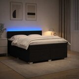  s box springom, madracem i LED-om Crna 160 x 200 cm | shoptok.hr