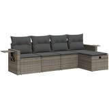 Maison Chic Seti vrtnega pohištva - Vrtna garnitura - Vrtni pohištvo set 5-delna z blazinami siv poli ratan, (21813820) | Shoptok.si