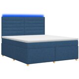 Boxspring krevet s madracem Plava 140 x 200 cm Tkanina - Plava 140 x 200 cm Dizajn linija | shoptok.hr