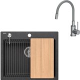 Quadron korito KURT 111 z dodatki in MAGGIE - black (Grey tube) Cene