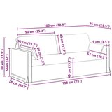 SOFA 2 pcs Crna Metal | shoptok.hr