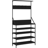  Stalak za odjeću sa spremištem za cipele crni 90x34x184 cm | shoptok.hr