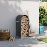 vidaXL Nosilec za polena antraciten 40x45x100 cm pocinkano jeklo | Shoptok.si