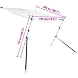  Set nastavka za sjenilo s vrhom T-oblika 174x205x(115-194)cm | shoptok.hr