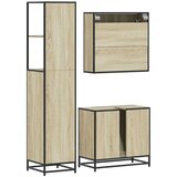  3-dijelni set kupaonskog namještaja boja hrasta sonome drveni | shoptok.hr