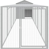  Kavez za kokoši s igralištem svjetlosivi 117x609x123 cm čelični | Eponuda.com