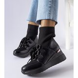 Gemre Black sock wedge boots Rochon | ePonuda.com
