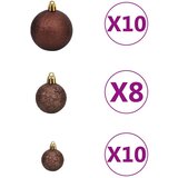  Umjetno osvijetljeno božićno drvce s kuglicama bijelo 240 cm | shoptok.hr