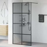  Zid za walk-in tuš Crna 100 x 195 cm Staklo otporno na udarce | shoptok.hr