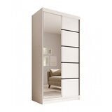 ADRK Drsna omara Laurencja z ogledalom, 100 cm - BELA | Shoptok.si