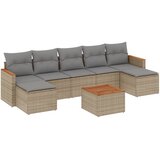  8-dijelni set vrtnih sofa od poliratana s jastucima bež | shoptok.hr