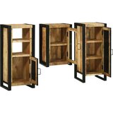 vidaXL Komplet pohištva za kopalnico 3 pcs Rjava Masiven les manga | Shoptok.si