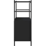  Regal za knjige crni 80x30x78,5 cm konstruirano drvo i željezo | shoptok.hr