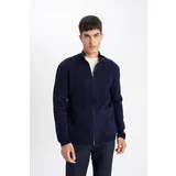 Defacto Comfort Fit Stand Collar Cardigan