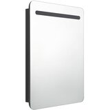  LED kupaonski ormarić s ogledalom crni 60 x 11 x 80 cm | shoptok.hr