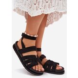 Boto Eco Suede Sandals Women With Velcro Black Valpera | ePonuda.com