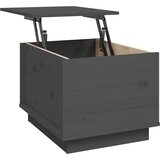  Stolić za kavu sivi 40 x 50 x 35 cm od masivne borovine | Eponuda.com
