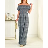 Resti Navy blue floral women's maxi dress - Clothing | Shoptok.si