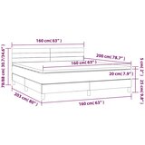  box spring s madracem LED crni 160x200 cm baršun | shoptok.hr