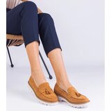 Gemre Brown women's eco-suede moccasins with embellishment Balada | Shoptok.si
