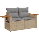  6-dijelni set vrtnih sofa s jastucima bež od poliratana 61.5 x 62 x 69 cm | shoptok.hr