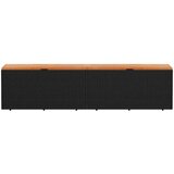  Vrtna kutija za pohranu crna 220x50x54 cm od poliratana i drva | shoptok.hr