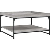 vidaXL Stolić za kavu siva boja hrasta 80x80x45 cm od drva i željeza | shoptok.hr