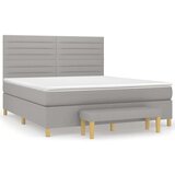  Box spring s madracem svjetlosiva 160x200 cm tkanina | shoptok.hr