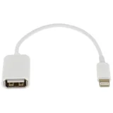 OTG On-The-Go USB kabel / adapter Lightning - beli