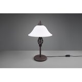  Tamno smeđa stolna lampa sa staklenim sjenilom (visina 50 cm) Rustica – | shoptok.hr