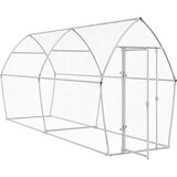  Kavez za kokoši srebrni 400 x 105 x 182 cm od pocinčanog čelika | shoptok.hr