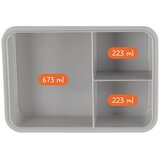 Zopa Lunch Box 1120 ml – kutija za obrok s 3 pretinca Dino | shoptok.hr