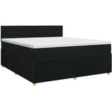  Boxspring krevet s madracem Crna 140 x 190 cm Tkanina | shoptok.hr
