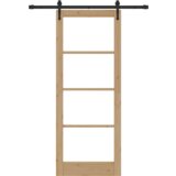 vidaXL Drsna vrata z opremo 'ORKDAL'83x211 cm, Notranja vrata z steklom 'ORKDAL'83x211x4 cm iz masivnega bora | Shoptok.si